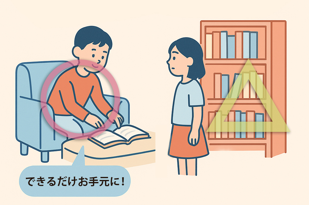 本の置き場所：手元vs棚の奥（クイズ）